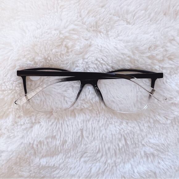 Emma Clear & Black Two Tone Reader Glasses - Picture 7 of 14